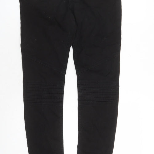 Denim & Co. Womens Black Cotton Straight Jeans Size 12 L29 in Regular Zip - Pockets