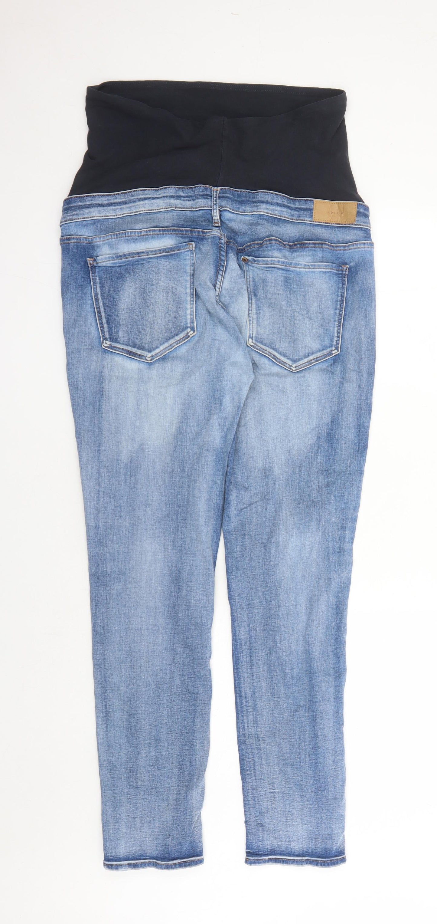 H&M Womens Blue Cotton Straight Jeans Size 16 L29 in Regular