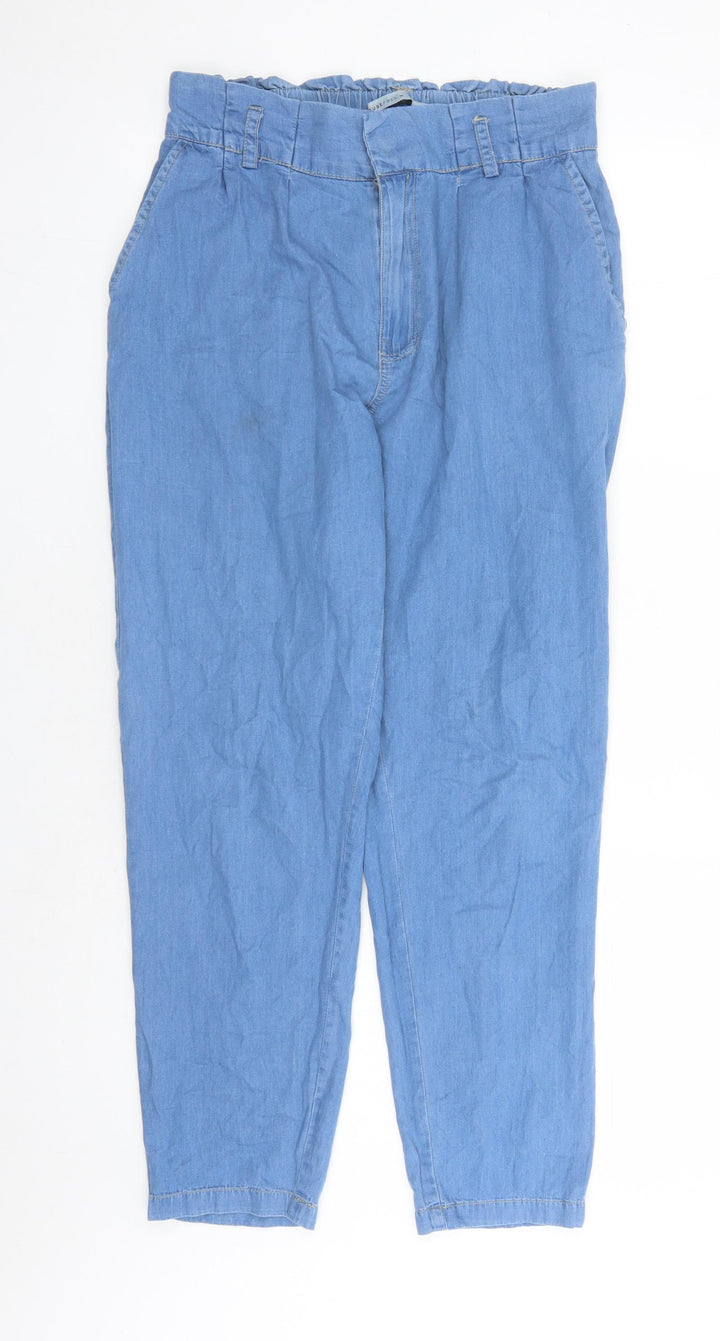 House/Denim Womens Blue Cotton Straight Jeans Size 30 in L29 in Regular Zip - Elasticated Waist