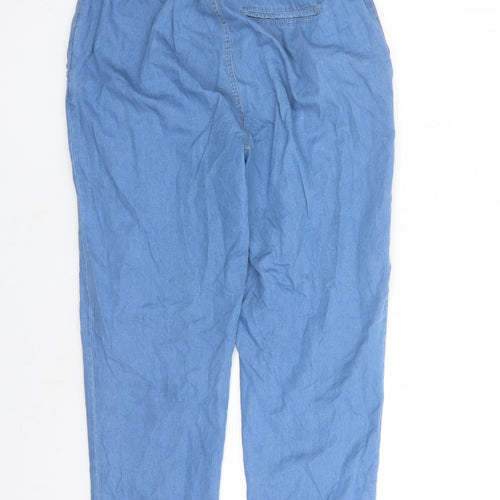 House/Denim Womens Blue Cotton Straight Jeans Size 30 in L29 in Regular Zip - Elasticated Waist