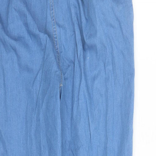 House/Denim Womens Blue Cotton Straight Jeans Size 30 in L29 in Regular Zip - Elasticated Waist
