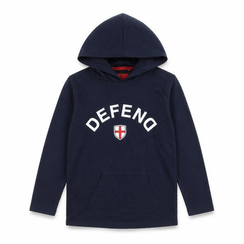 DFNd Boys Blue Cotton Pullover Hoodie Size 11-12 Years Pullover - England Football Defend