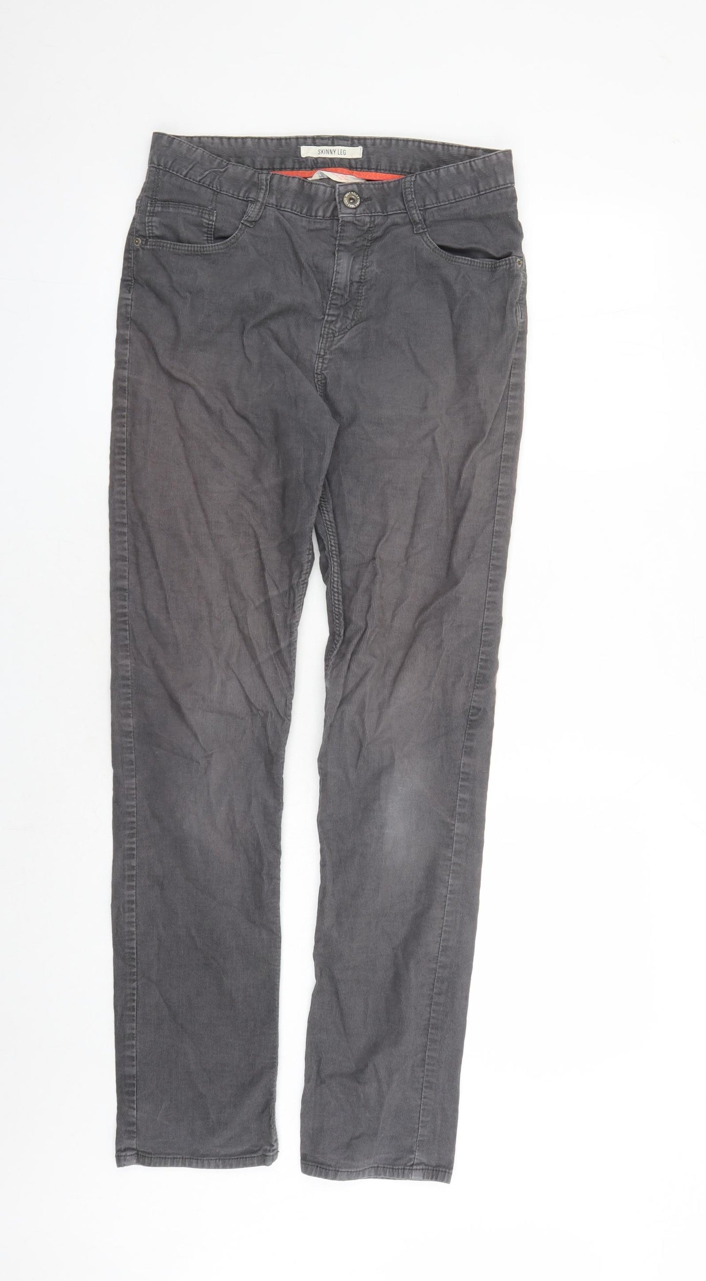 H&M Boys Grey Cotton Chino Trousers Size 14 Years L30 in Regular Zip