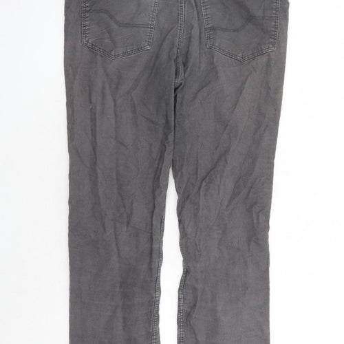 H&M Boys Grey Cotton Chino Trousers Size 14 Years L30 in Regular Zip