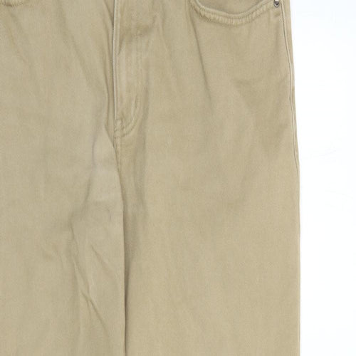 TU Mens Brown Cotton Straight Jeans Size 34 in L32 in Regular Zip - Pockets