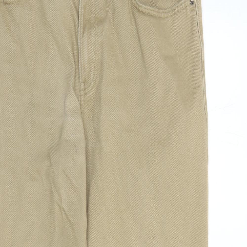 TU Mens Brown Cotton Straight Jeans Size 34 in L32 in Regular Zip - Pockets