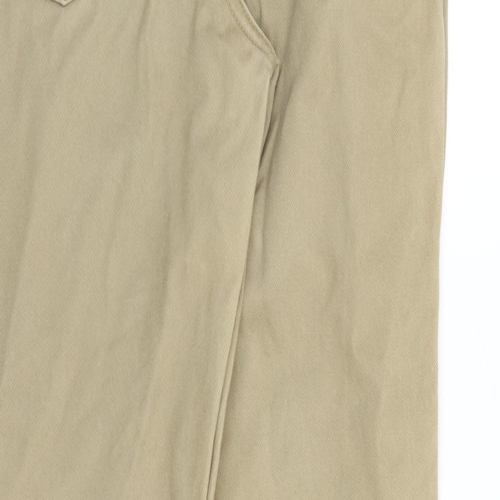 TU Mens Brown Cotton Straight Jeans Size 34 in L32 in Regular Zip - Pockets