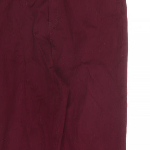 Denim & Co. Womens Red Cotton Skinny Jeans Size 14 L29 in Regular Zip