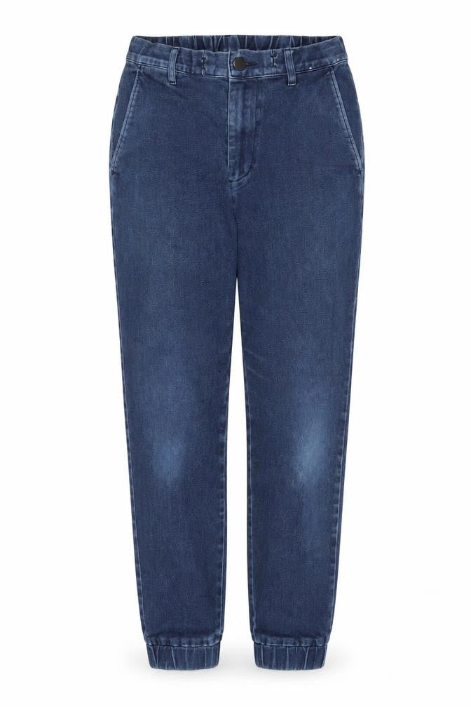 Uniqlo Womens Blue Cotton Cropped Jeans Size S L24 in Regular Zip - Elasticated Waist