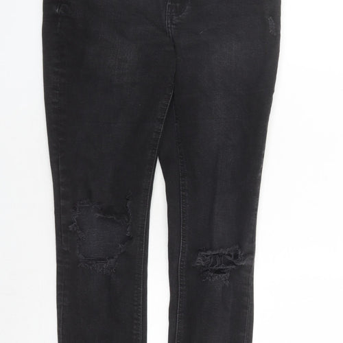 Denim & Co. Womens Black Cotton Skinny Jeans Size 12 L27 in Regular Zip - Pockets