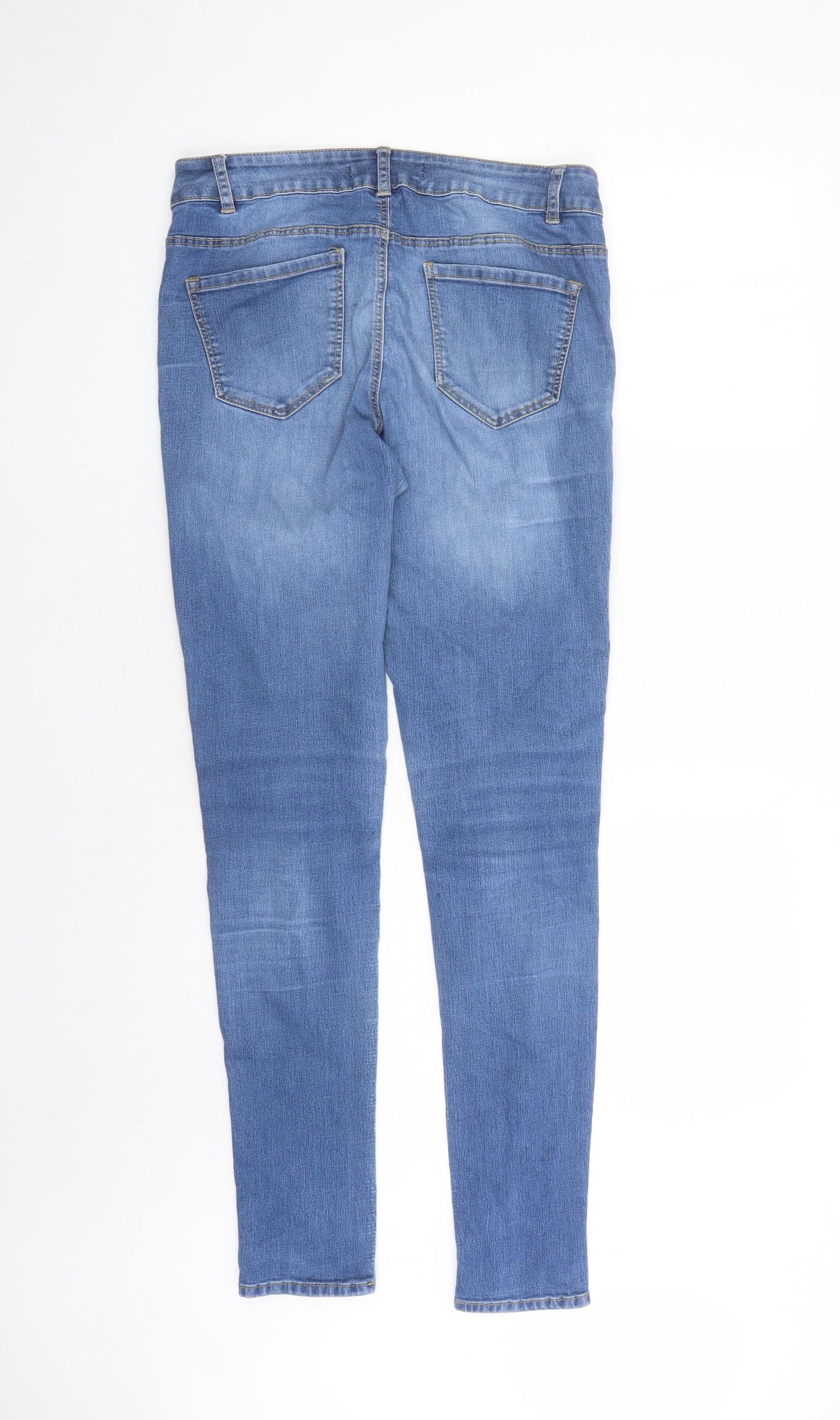 George Womens Blue Cotton Skinny Jeans Size 10 L31 in Regular Zip