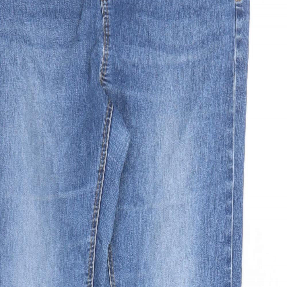 George Womens Blue Cotton Skinny Jeans Size 10 L31 in Regular Zip
