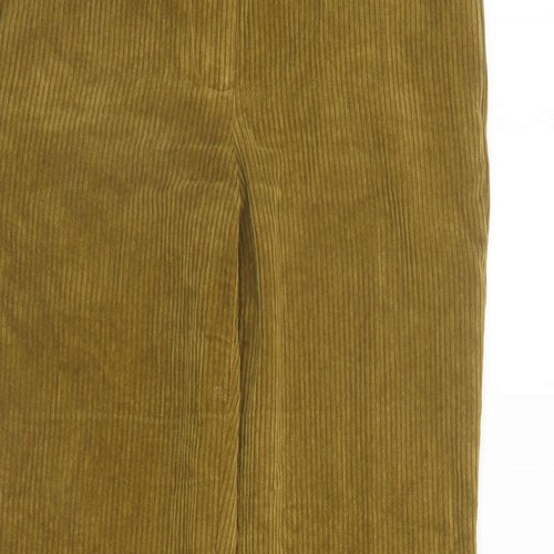 Zara Womens Brown Polyester Trousers Size XS L31 in Regular Zip - Pockets