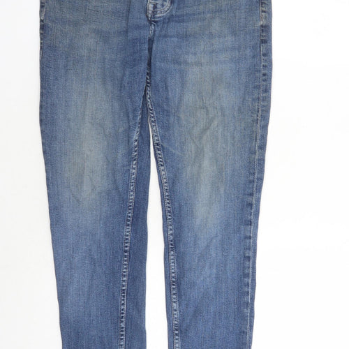 Denim & Co. Mens Blue Cotton Straight Jeans Size 30 in L28 in Regular Button - Pockets