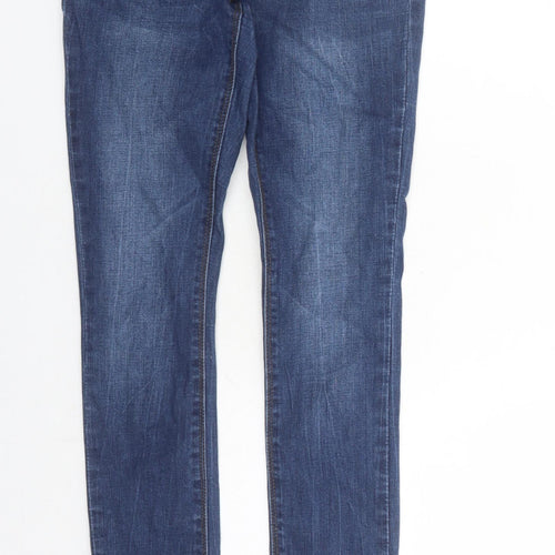 Denim & Co. Womens Blue Cotton Skinny Jeans Size 10 L31 in Regular Zip - Pockets