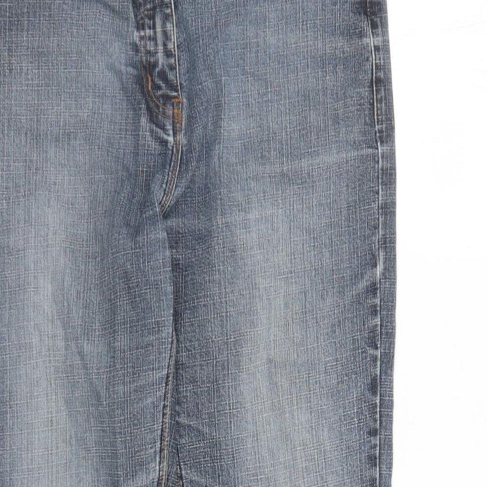Dorothy Perkins Womens Blue Cotton Bootcut Jeans Size 10 L27 in Regular Zip