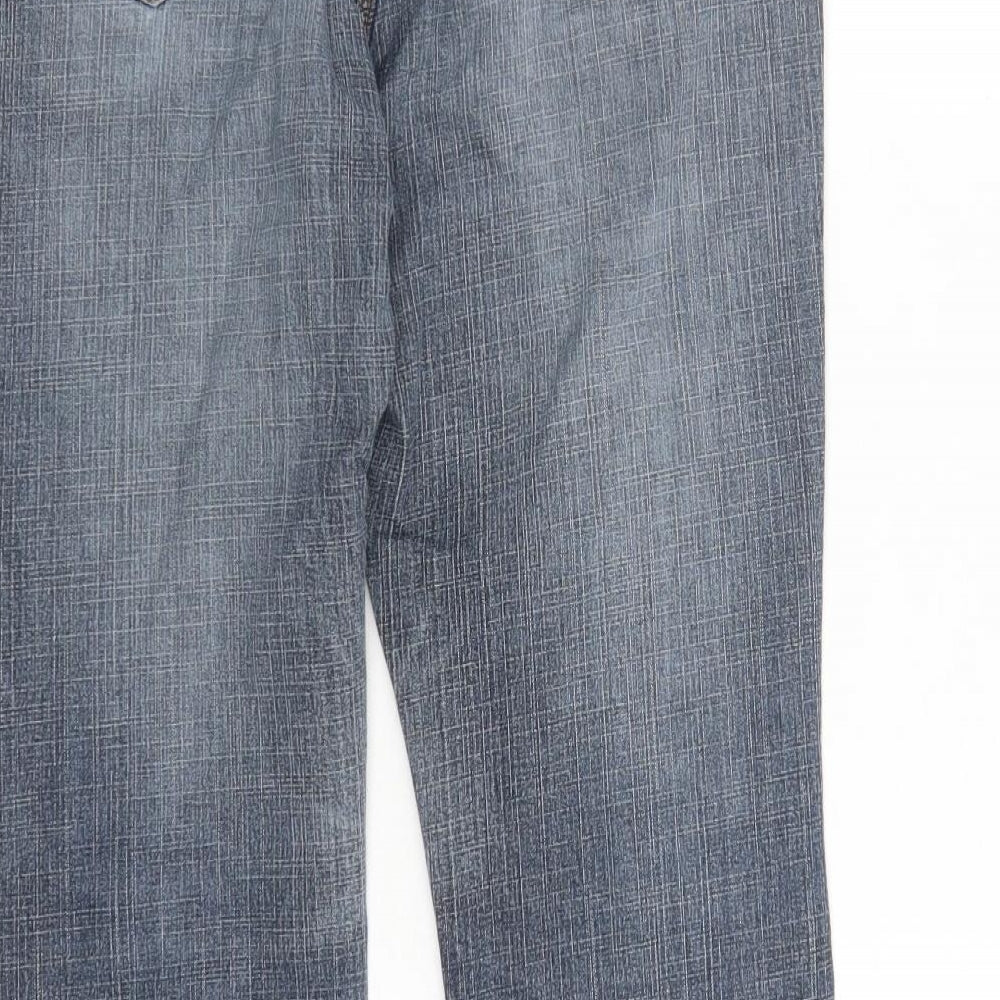 Dorothy Perkins Womens Blue Cotton Bootcut Jeans Size 10 L27 in Regular Zip