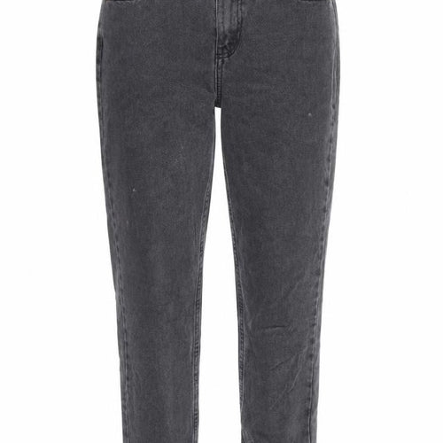 Denim & Co. Womens Grey Cotton Straight Jeans Size 6 L27 in Regular Zip