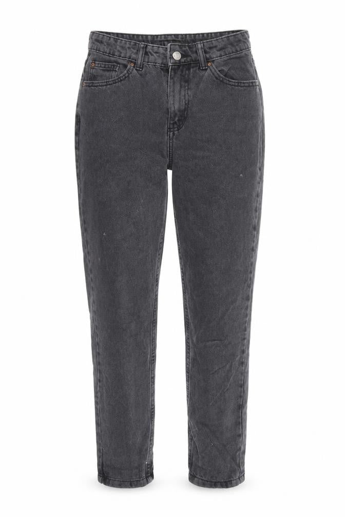 Denim & Co. Womens Grey Cotton Straight Jeans Size 6 L27 in Regular Zip