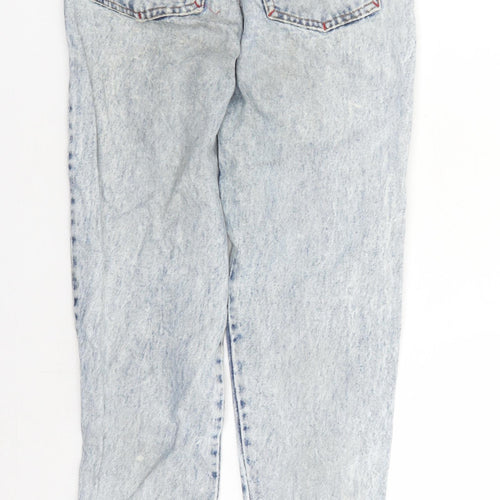 Boogle Womens Blue Cotton Straight Jeans Size 26 in L25 in Regular Zip - Zip Detail On Ankle