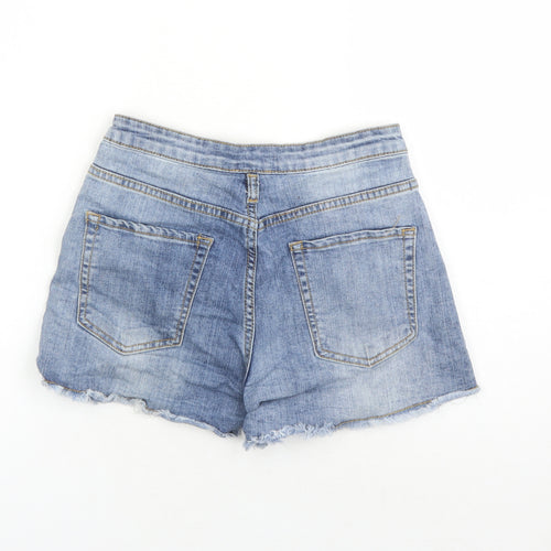 Current Air Womens Blue Cotton Culotte Shorts Size 10 L3 in Regular Zip - Pockets