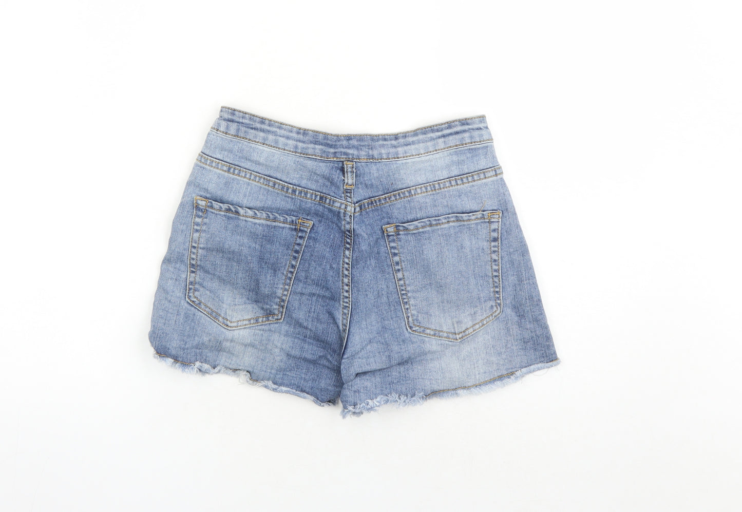 Current Air Womens Blue Cotton Culotte Shorts Size 10 L3 in Regular Zip - Pockets