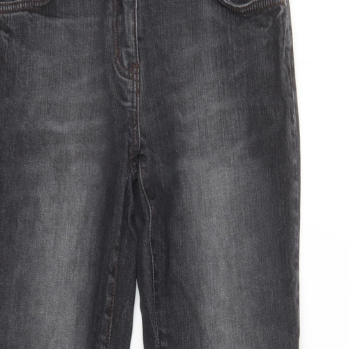 George Womens Black Cotton Bootcut Jeans Size 10 L28 in Regular Zip - Pockets
