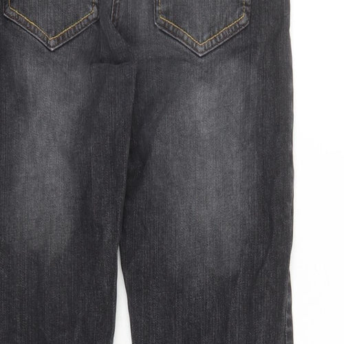 George Womens Black Cotton Bootcut Jeans Size 10 L28 in Regular Zip - Pockets