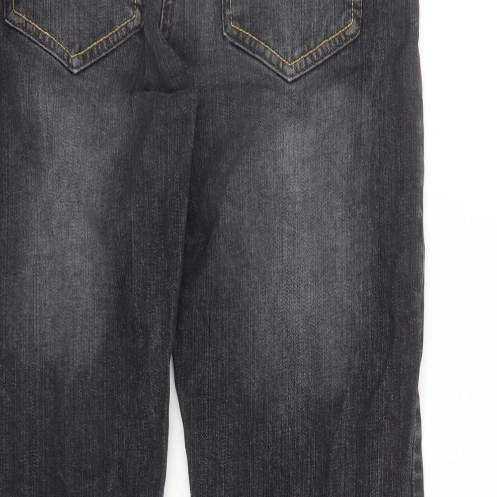 George Womens Black Cotton Bootcut Jeans Size 10 L28 in Regular Zip - Pockets
