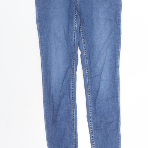 H&M Girls Blue Cotton Jegging Jeans Size S L24 in Regular - Elasticated Waist