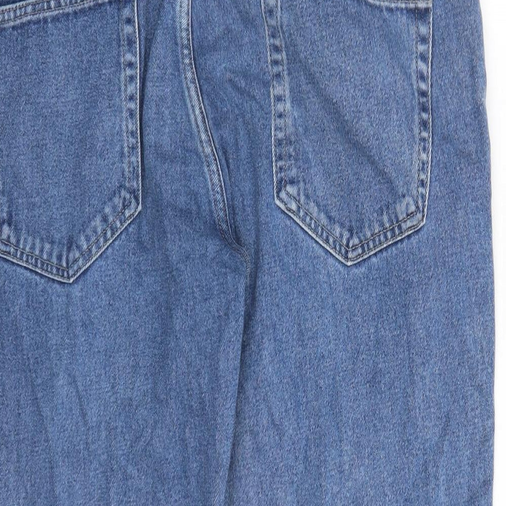 George Womens Blue Cotton Cropped Jeans Size 38 in L24 in Regular Zip - Pockets