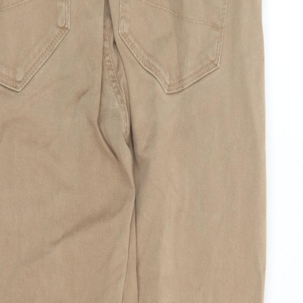 Fat Face Mens Brown Cotton Straight Jeans Size 32 in L30 in Regular Zip