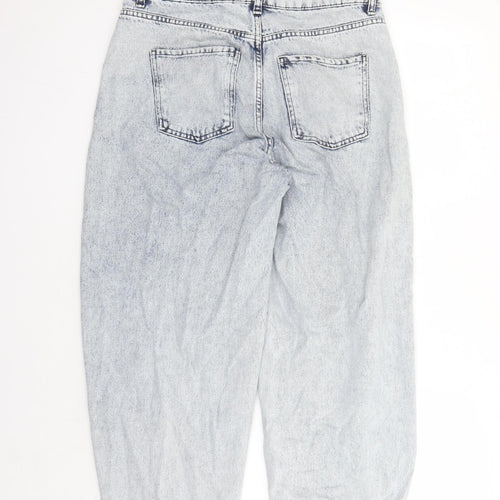 TU Womens Blue Cotton Tapered Jeans Size 12 L27 in Regular Zip - Pockets