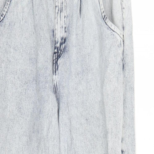 TU Womens Blue Cotton Tapered Jeans Size 12 L27 in Regular Zip - Pockets