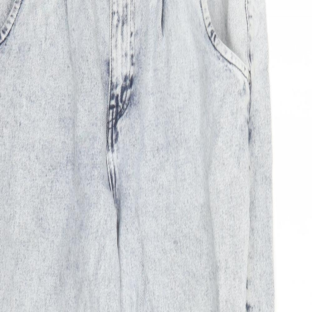 TU Womens Blue Cotton Tapered Jeans Size 12 L27 in Regular Zip - Pockets
