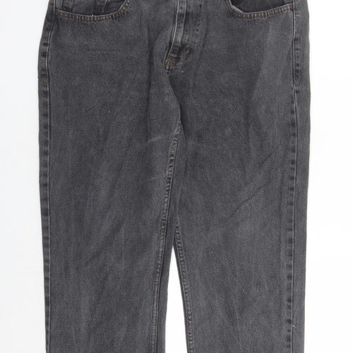 George Womens Grey Cotton Cropped Jeans Size 36 in L22 in Regular Zip - Pockets