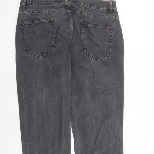 George Womens Grey Cotton Cropped Jeans Size 36 in L22 in Regular Zip - Pockets