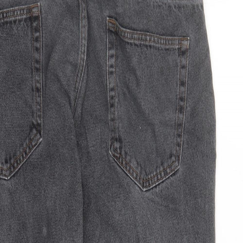 George Womens Grey Cotton Cropped Jeans Size 36 in L22 in Regular Zip - Pockets