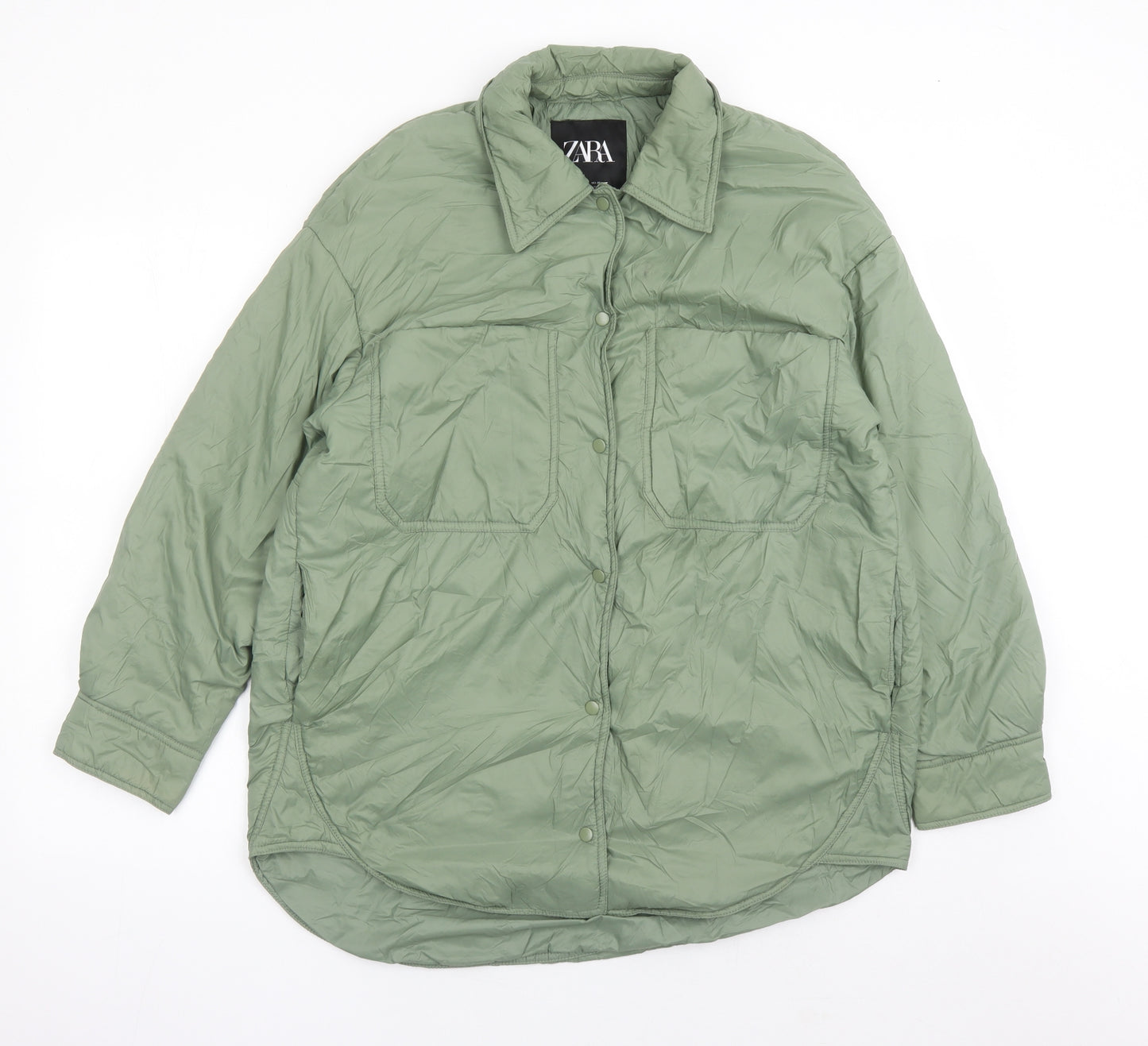 Zara Womens Green Jacket Size S Snap