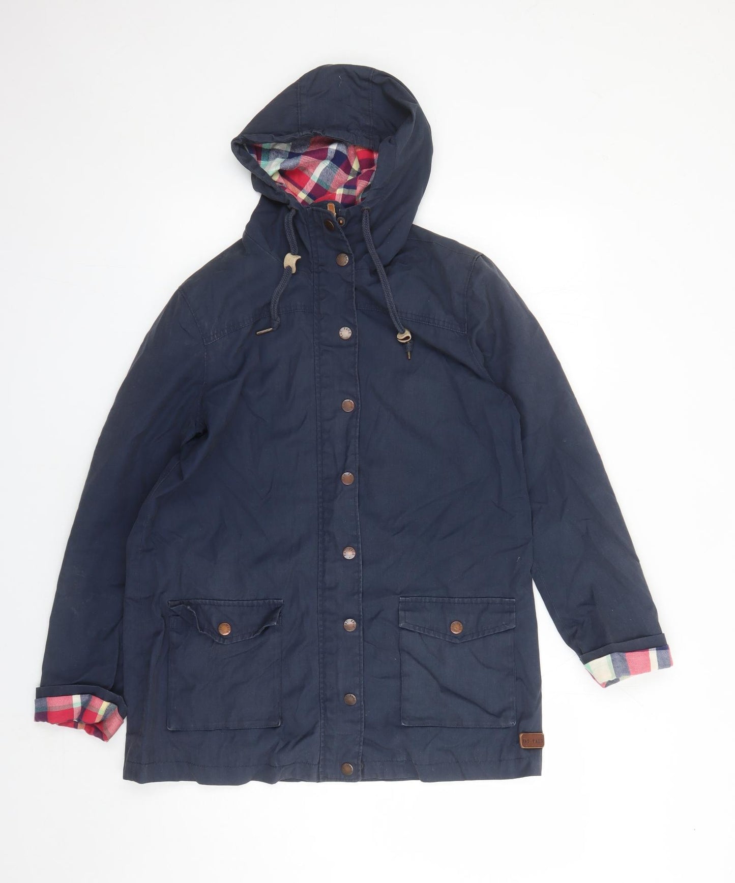 Fat Face Womens Blue Rain Coat Coat Size M Zip - Estimated size M
