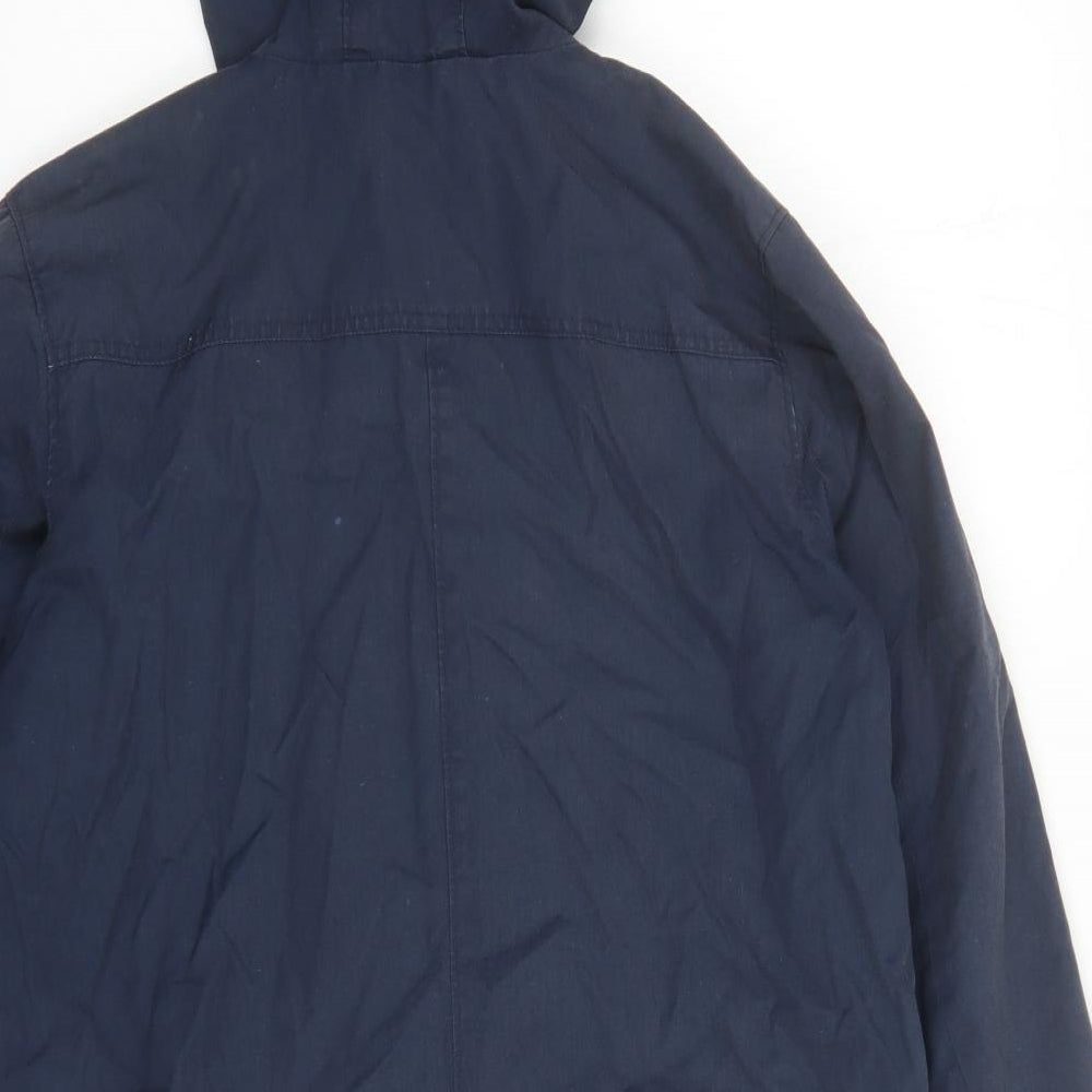 Fat Face Womens Blue Rain Coat Coat Size M Zip - Estimated size M