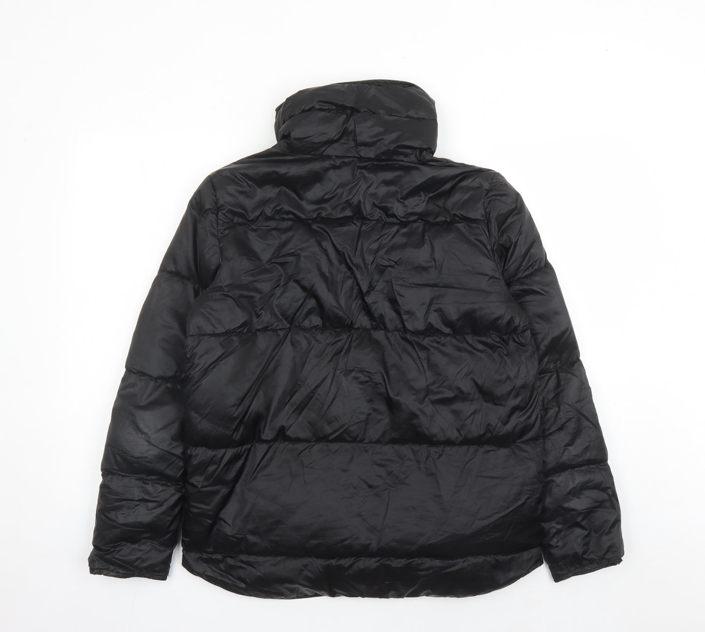 Mango Womens Black Quilted Coat Size M Zip - Pockets