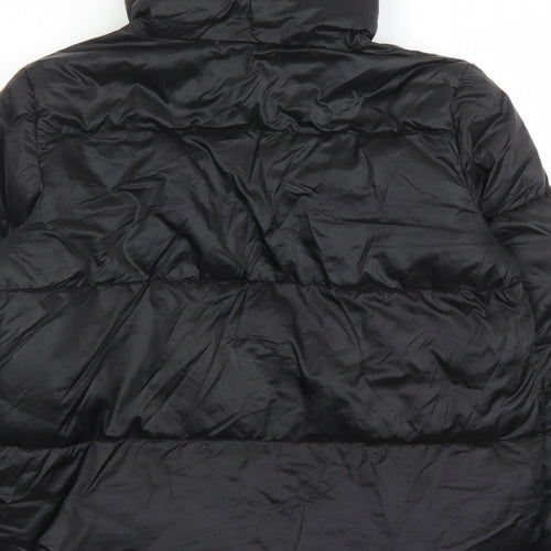 Mango Womens Black Quilted Coat Size M Zip - Pockets