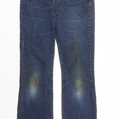 Levi's Womens Blue Cotton Bootcut Jeans Size 28 in L31 in Regular Zip - Pockets