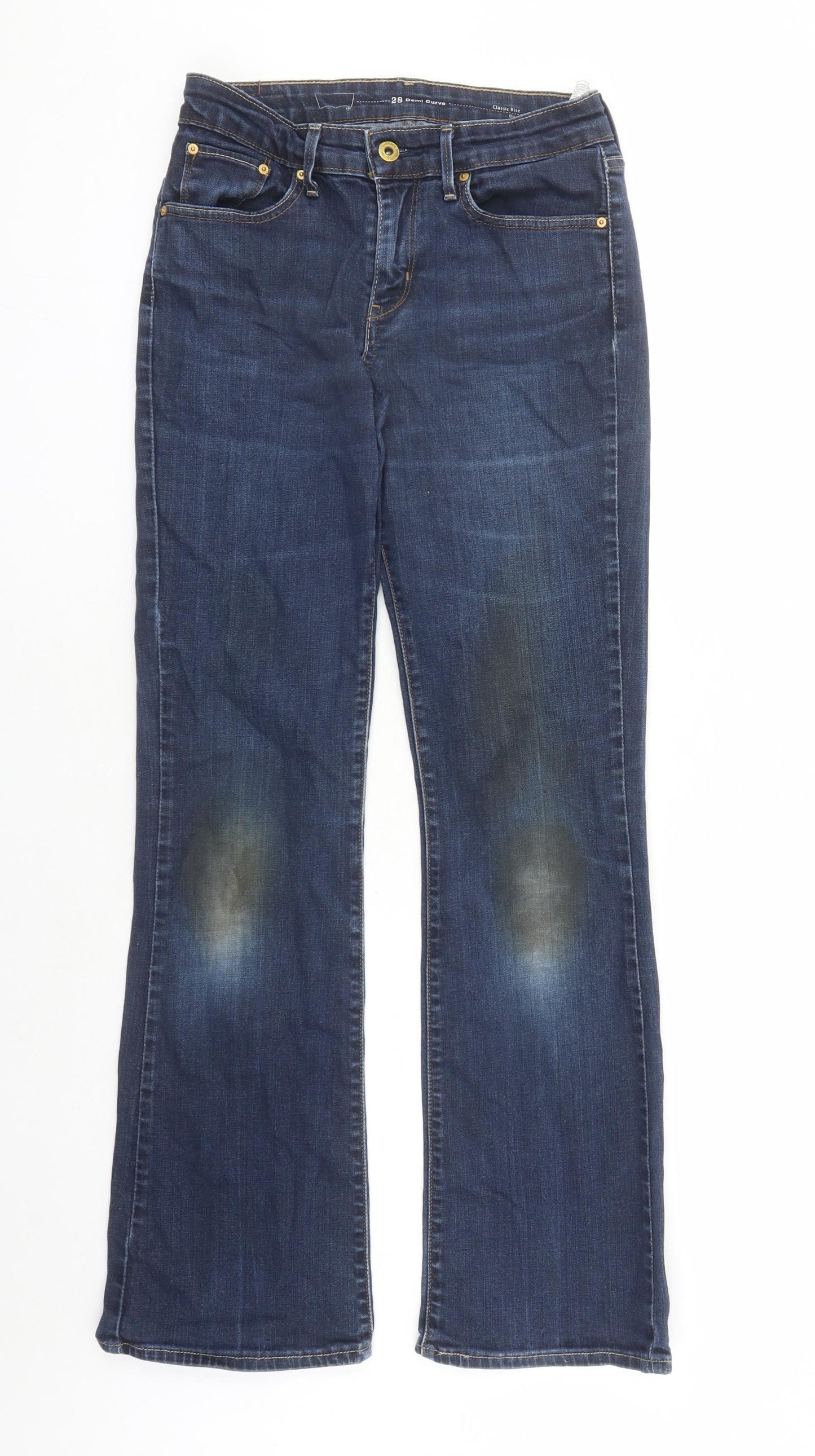 Levi's Womens Blue Cotton Bootcut Jeans Size 28 in L31 in Regular Zip - Pockets