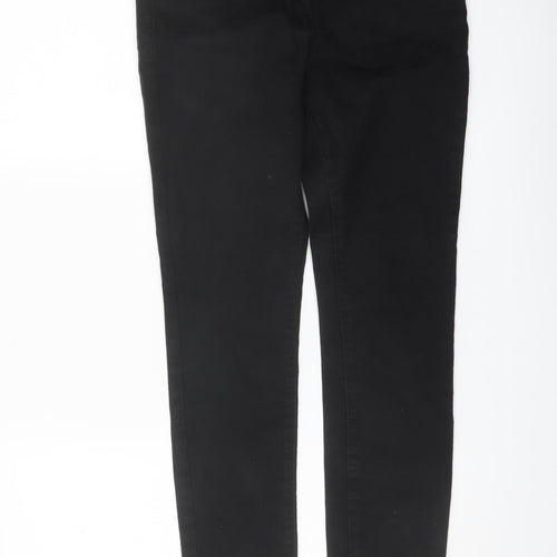 Marks and Spencer Womens Black Cotton Skinny Jeans Size 10 L27 in Regular Button