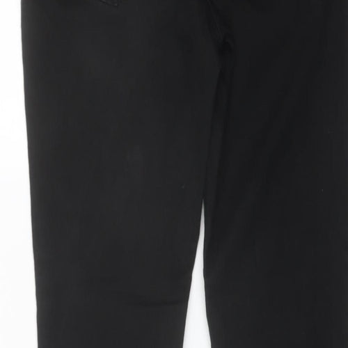 Marks and Spencer Womens Black Cotton Skinny Jeans Size 10 L27 in Regular Button