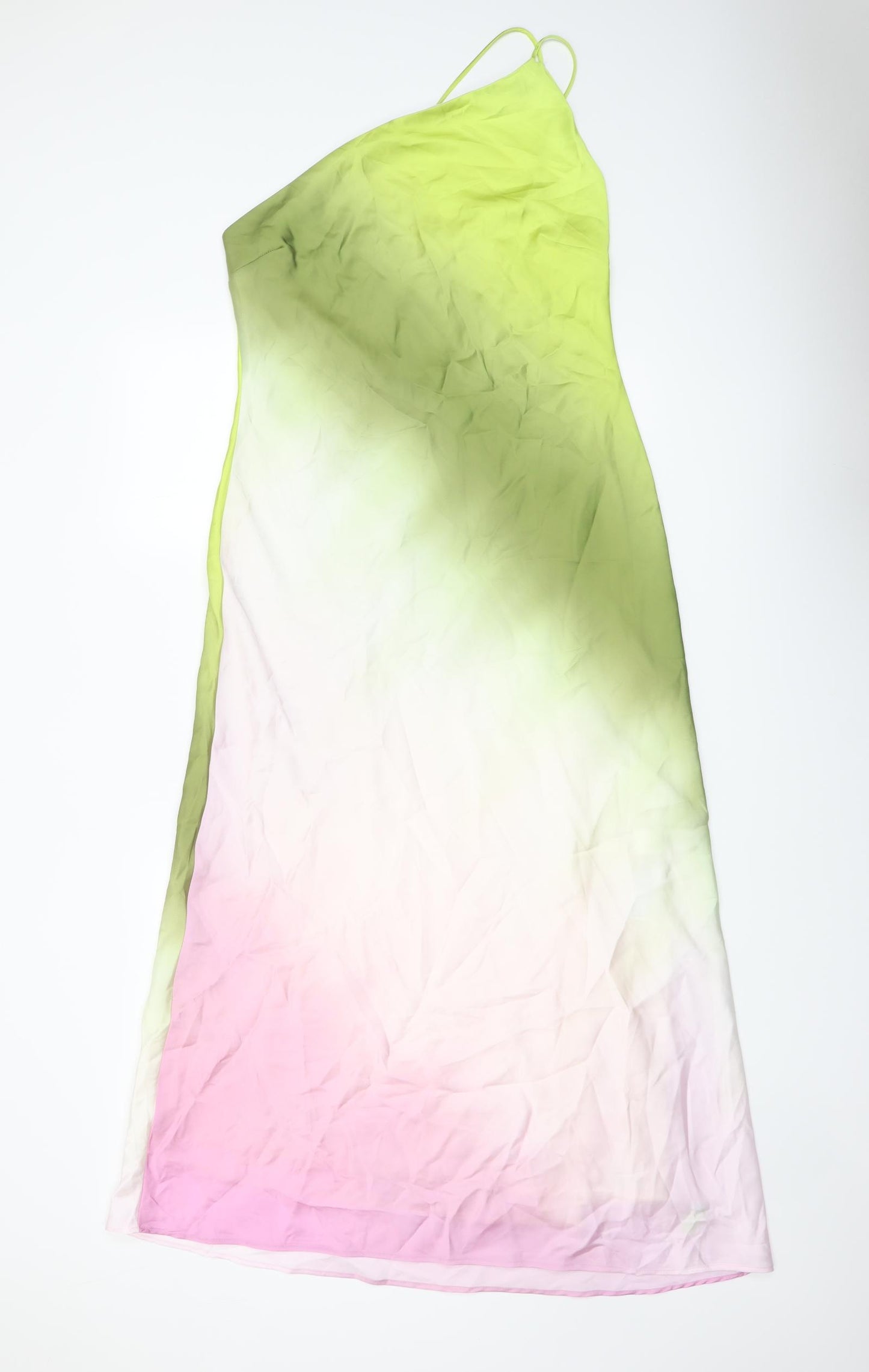 Zara Womens Multicoloured Polyester A-Line Size L One Shoulder Pullover