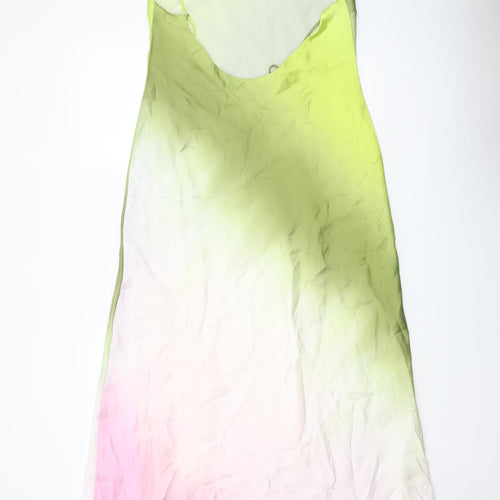 Zara Womens Multicoloured Polyester A-Line Size L One Shoulder Pullover
