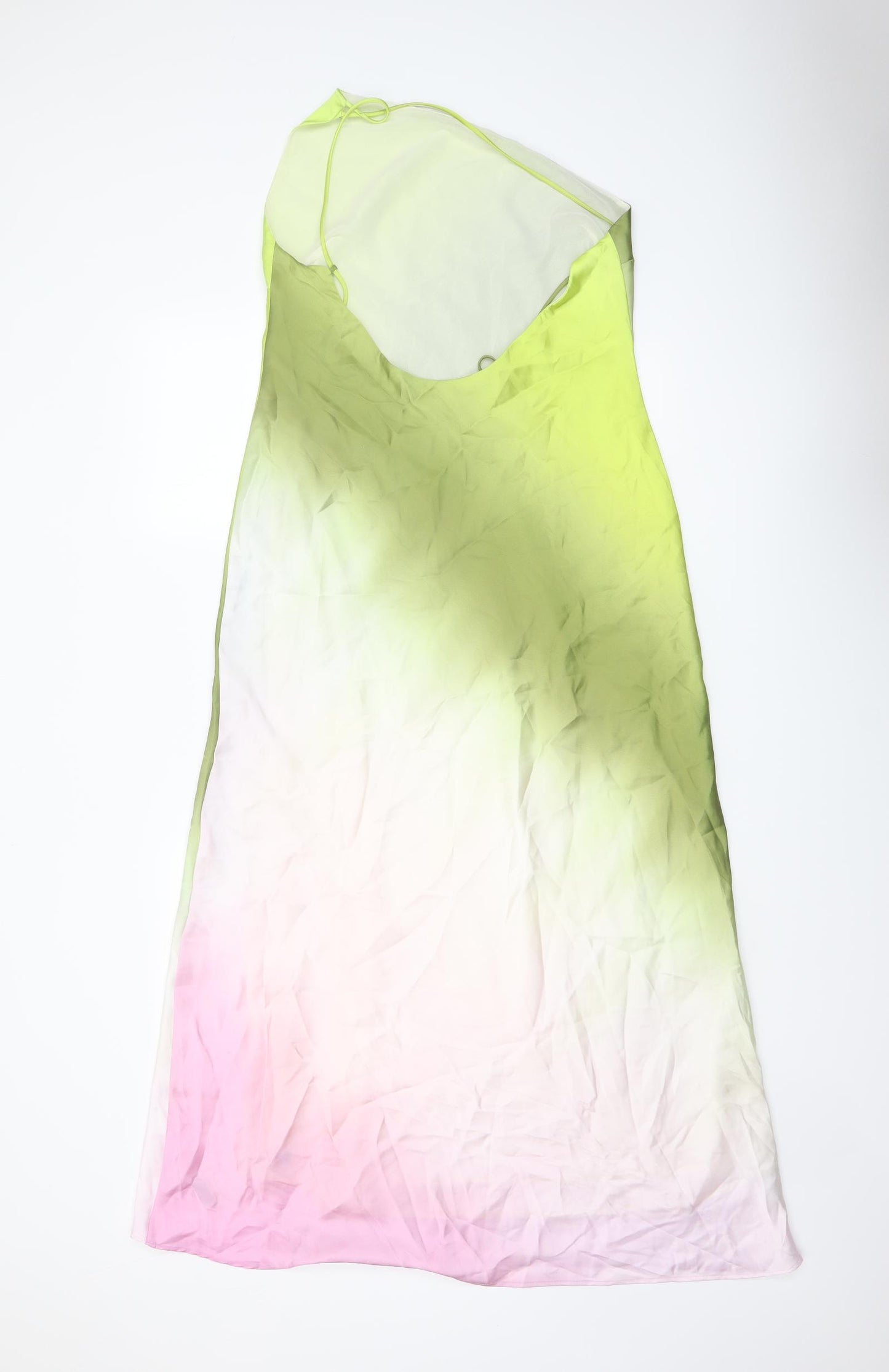 Zara Womens Multicoloured Polyester A-Line Size L One Shoulder Pullover